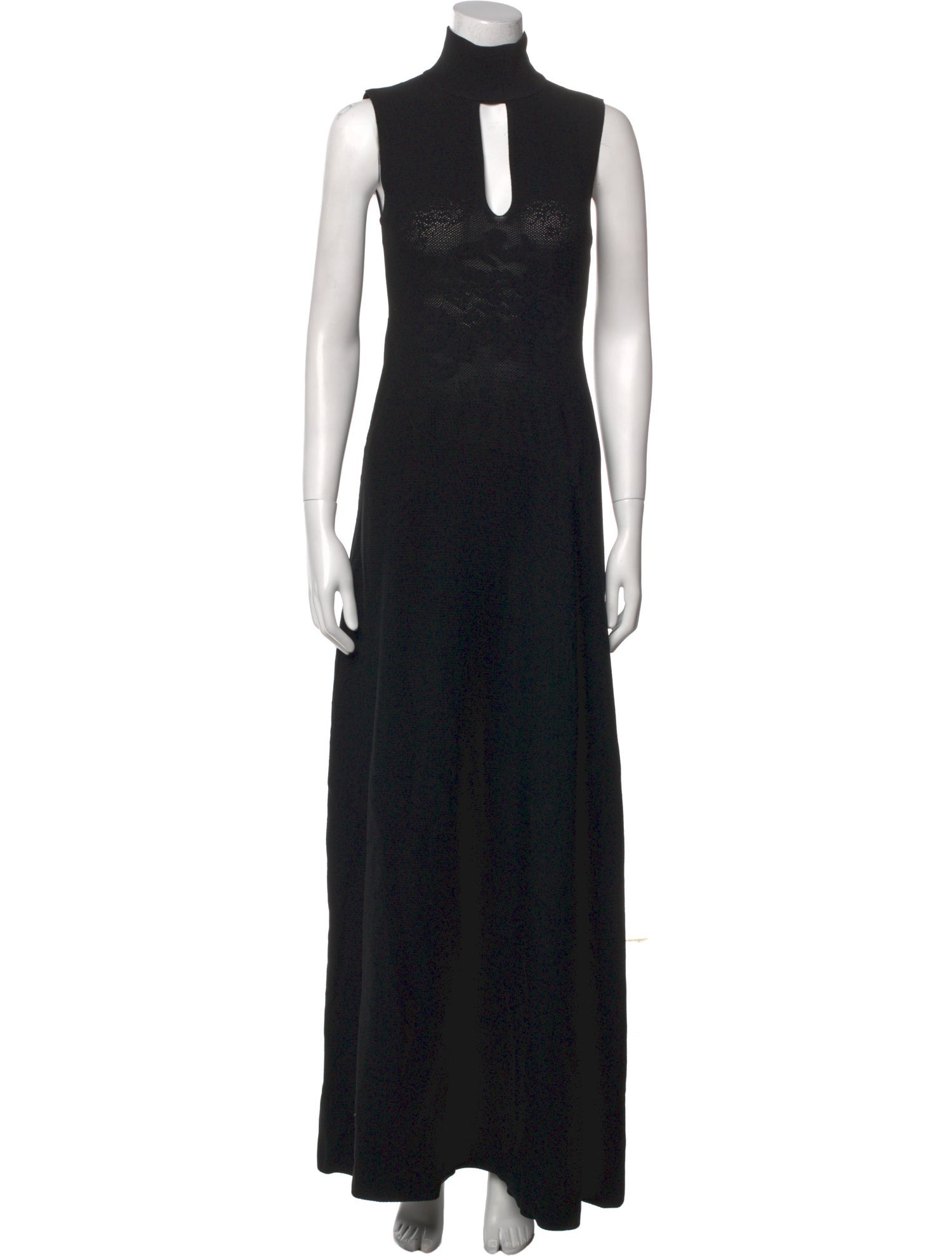 Victoria Beckham Mock Neck Long Dress
