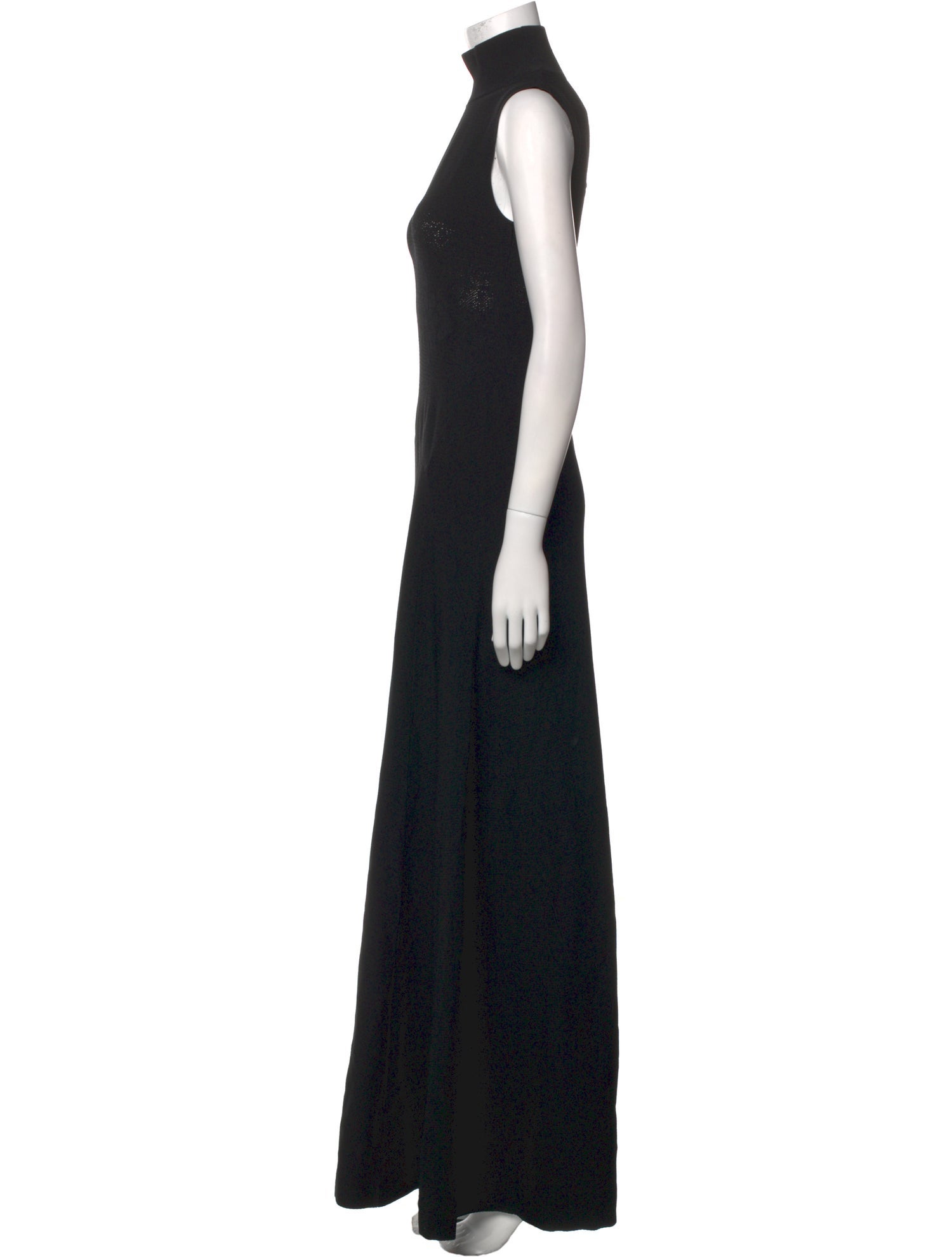 Victoria Beckham Mock Neck Long Dress