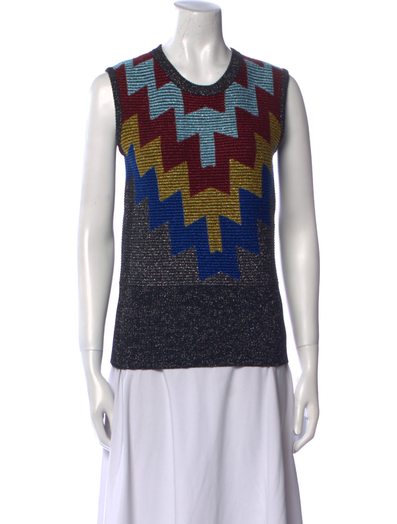 Victoria Beckham Merino Wool Printed Top