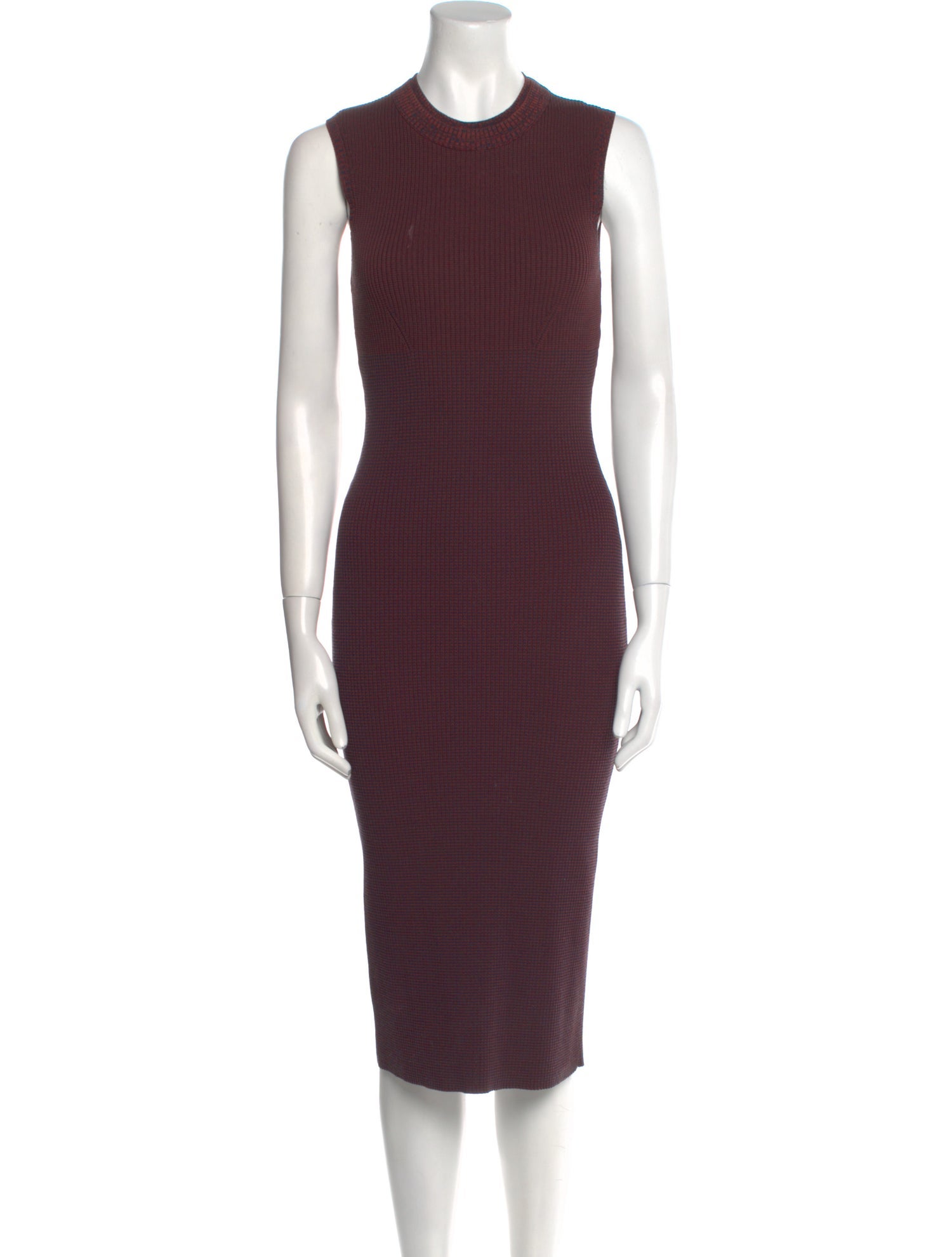 Victoria Beckham Crew Neck Midi Length Dress