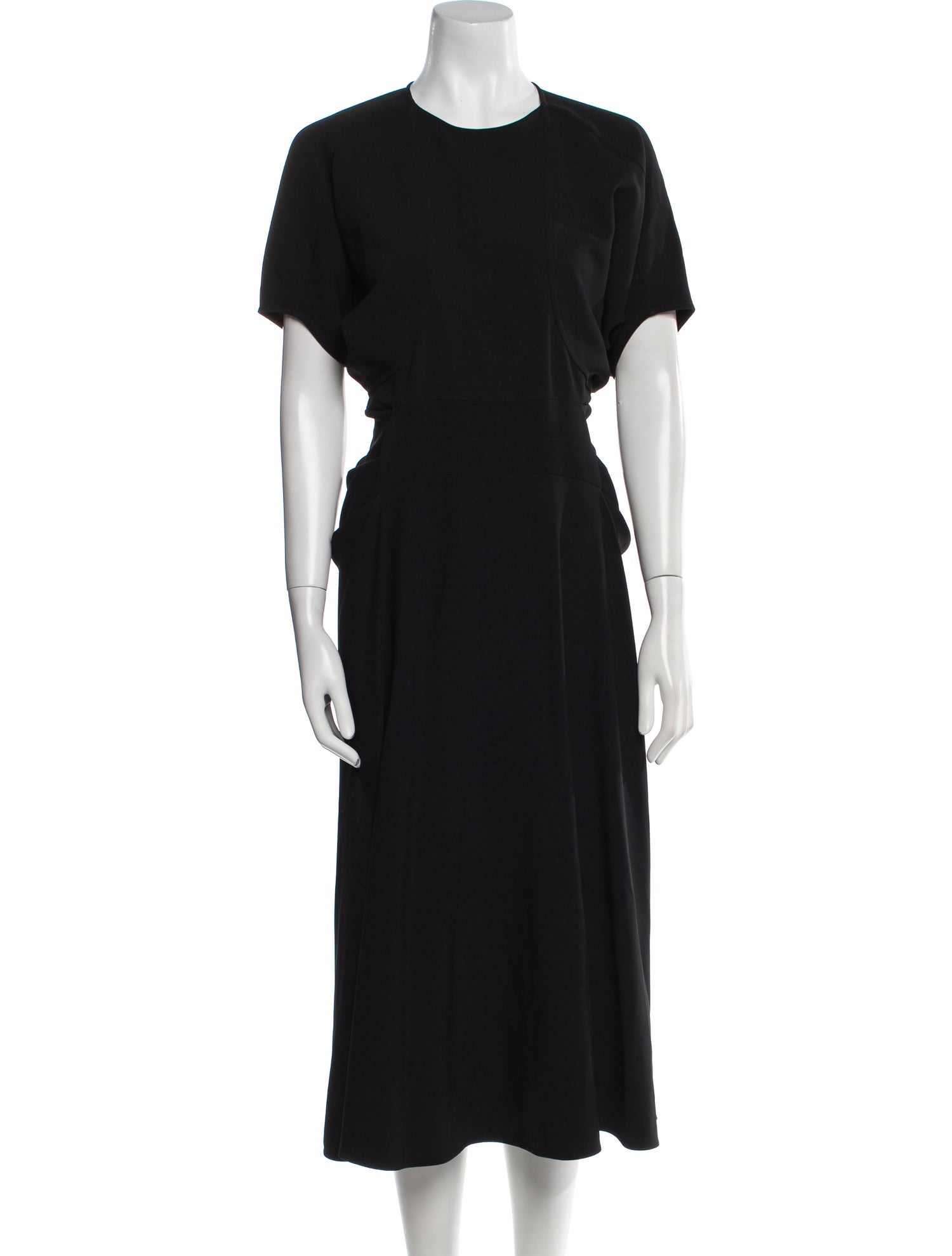 Victoria Beckham Crew Neck Midi Length Dress