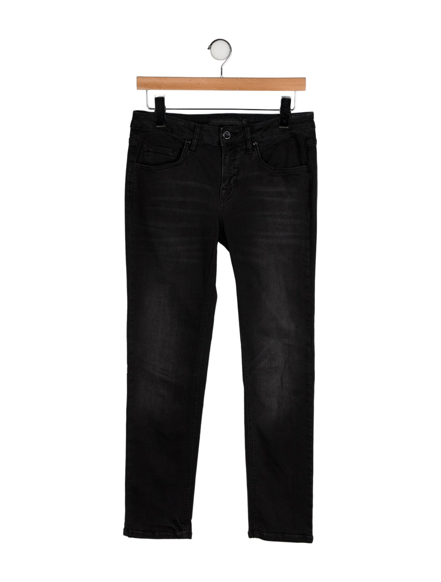 Victoria Beckham Mid-Rise Straight Leg Jeans