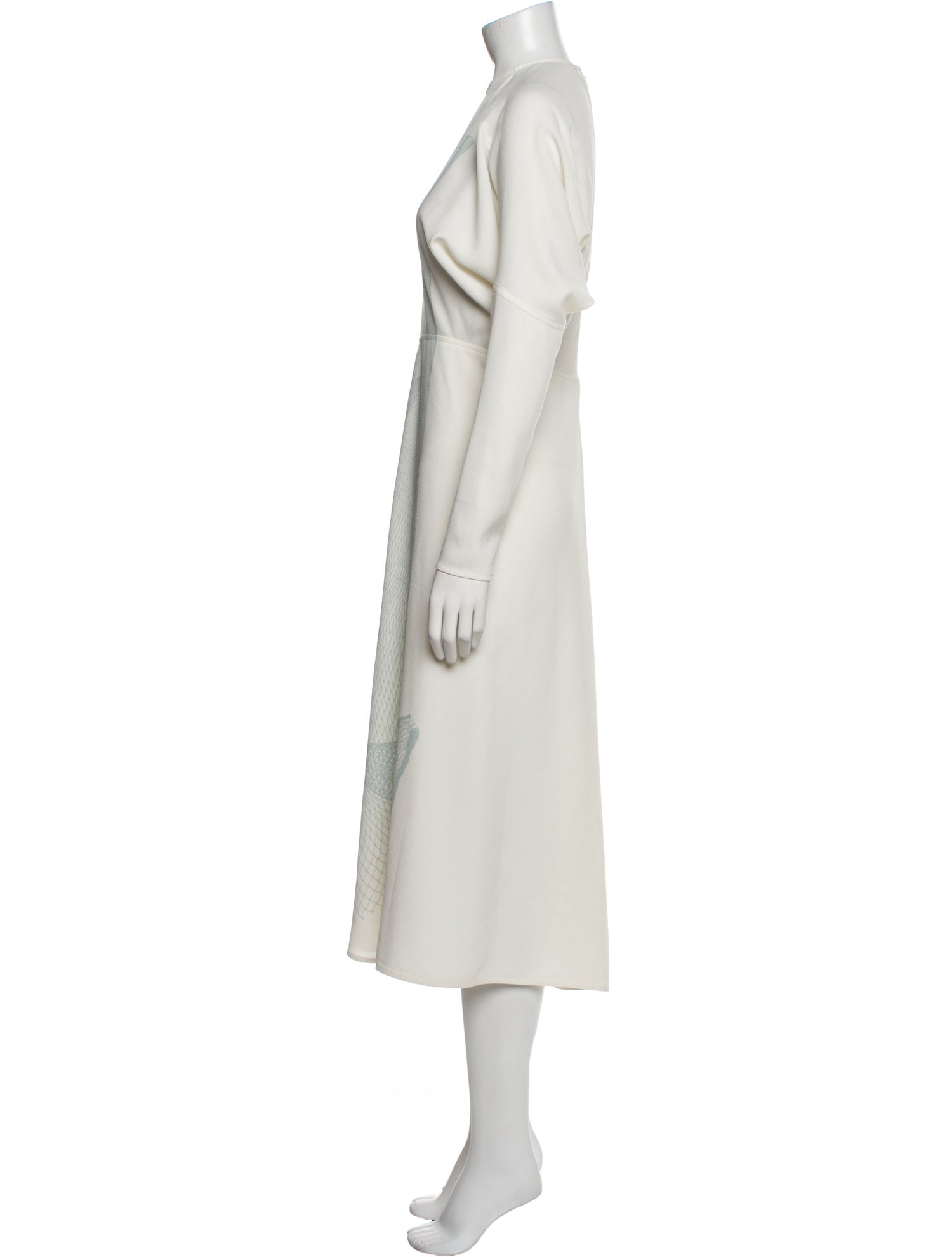 Victoria Beckham Printed Midi Length Dress w/ Tags