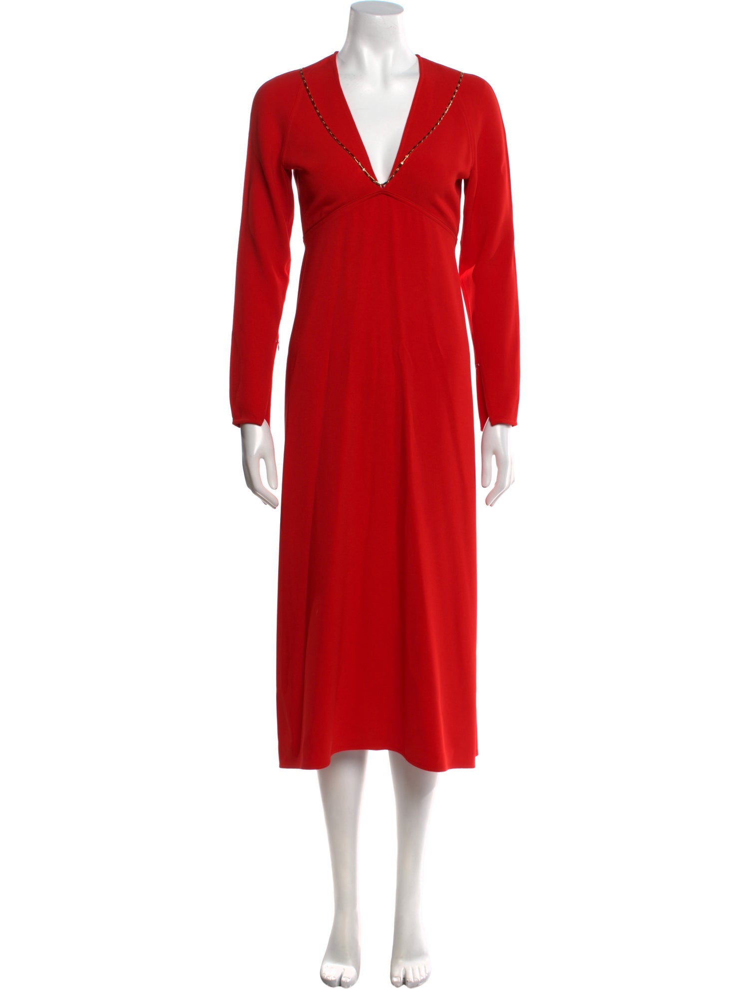 Victoria Beckham V-Neck Long Dress