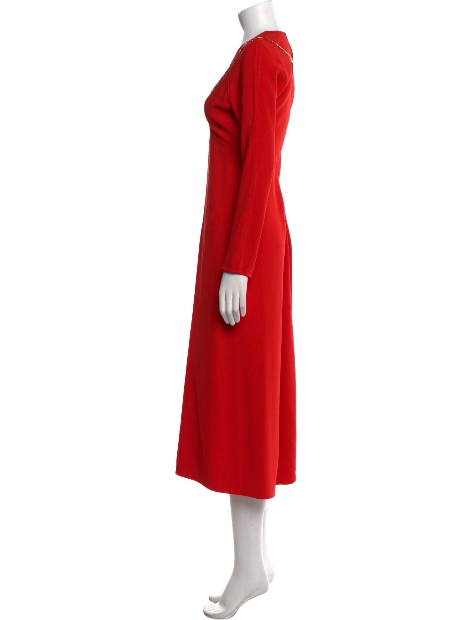 Victoria Beckham V-Neck Long Dress