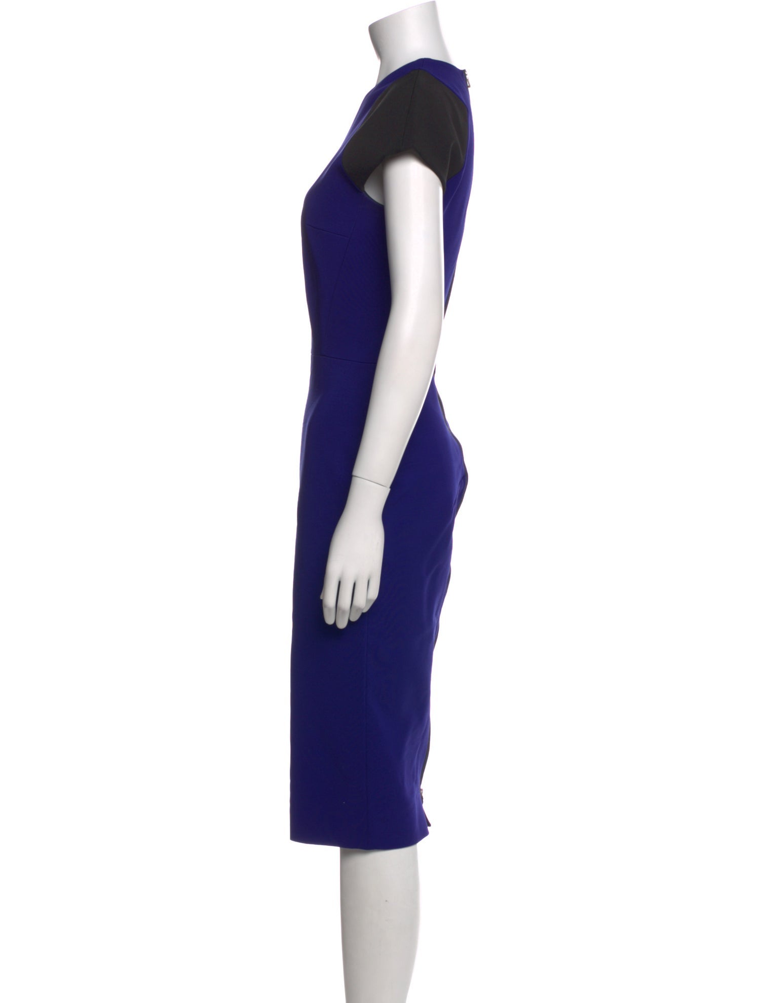 Victoria Beckham Crew Neck Midi Length Dress