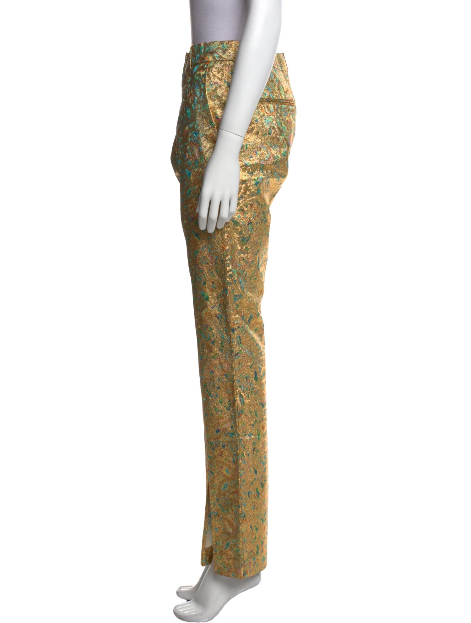 Victoria Beckham Floral Print Straight Leg Pants w/ Tags