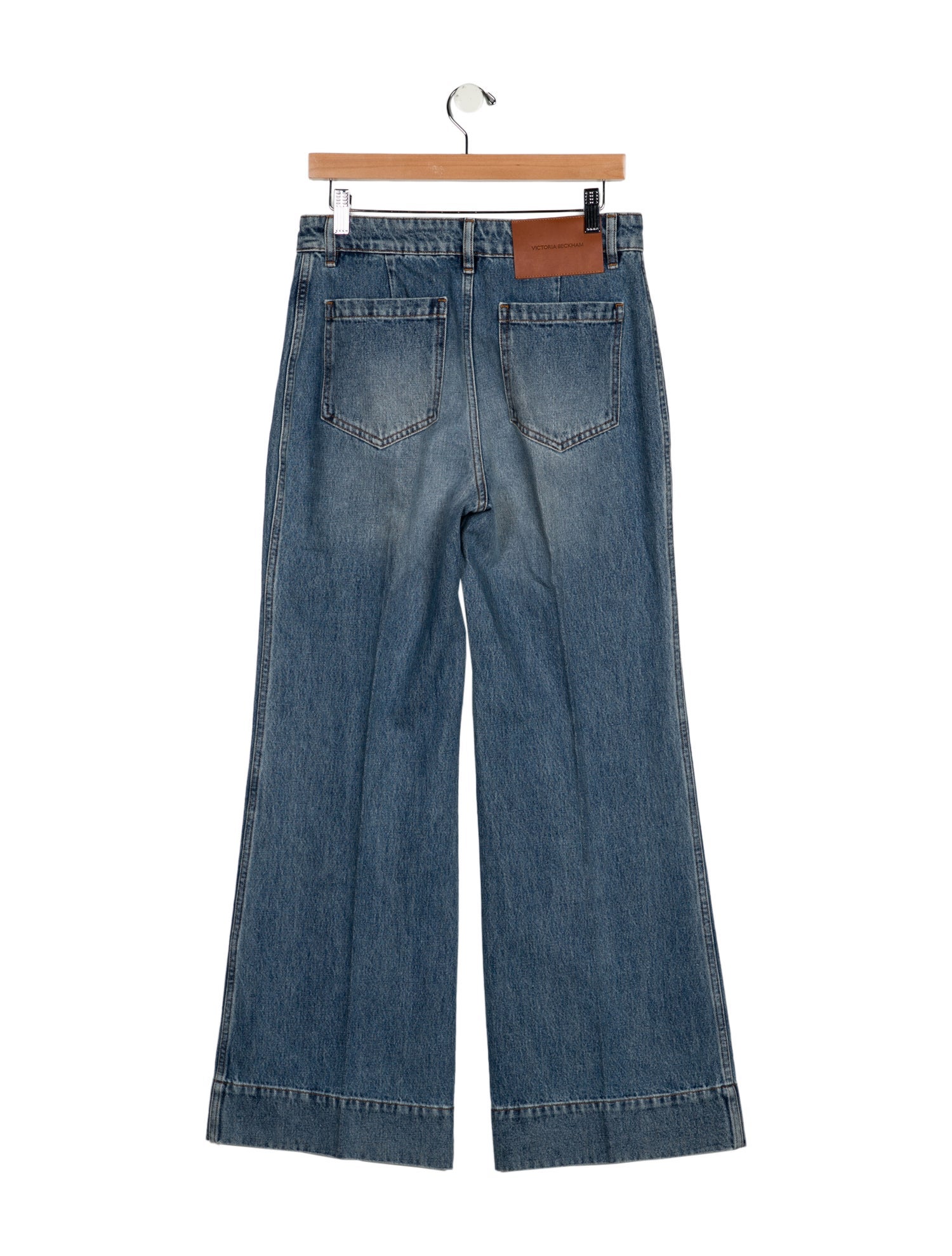 Victoria Beckham Mid-Rise Straight Leg Jeans