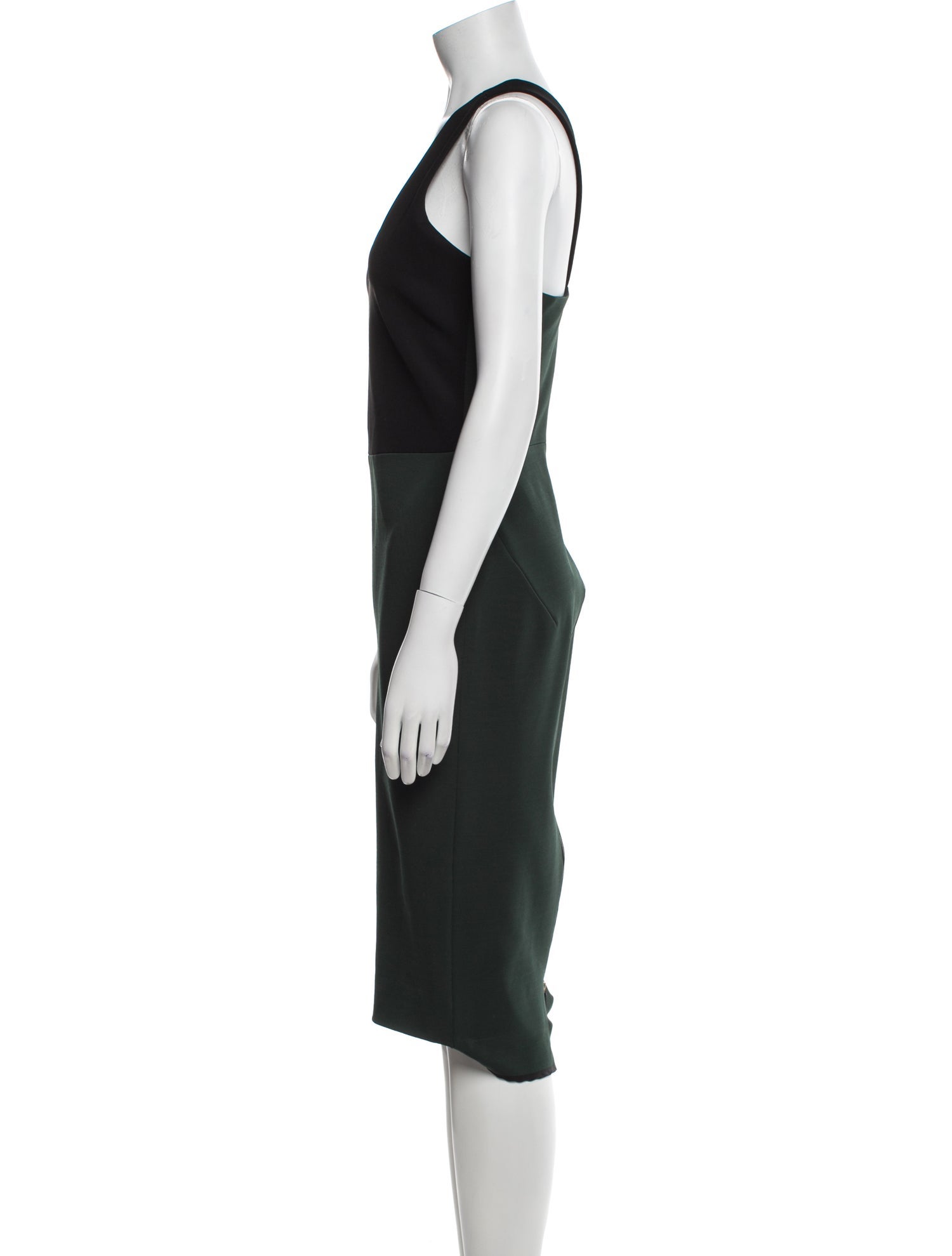 Victoria Beckham Scoop Neck Midi Length Dress