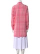 Victoria Beckham Plaid Print Long Sleeve Tunic