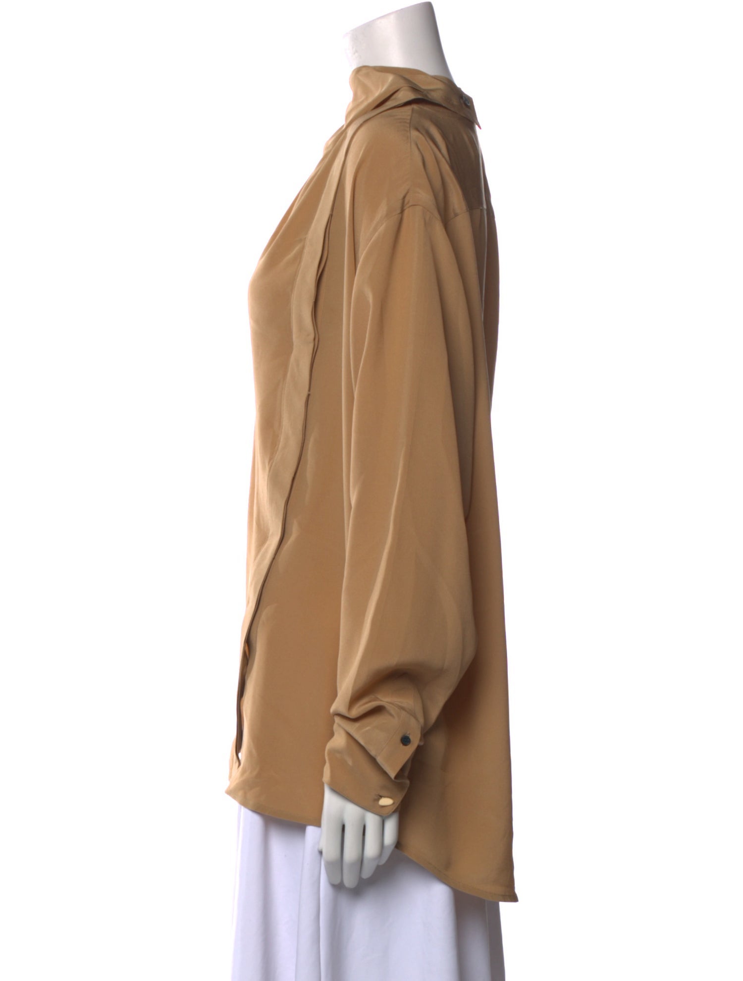 Victoria Beckham Silk Cowl Neck Blouse