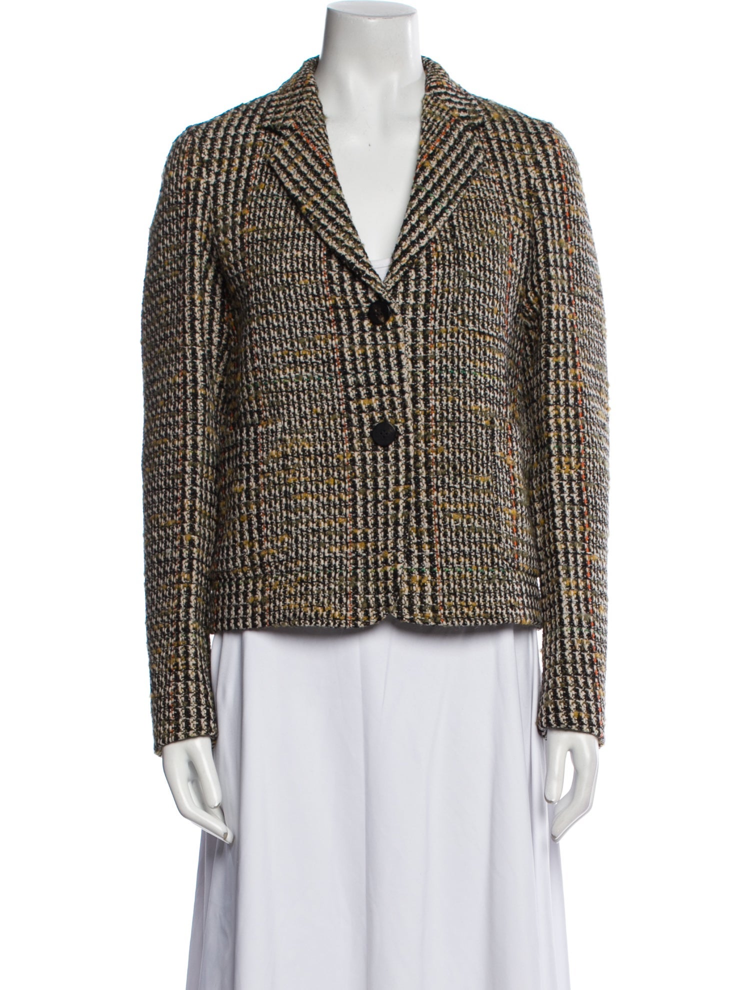Victoria Beckham Virgin Wool Printed Blazer
