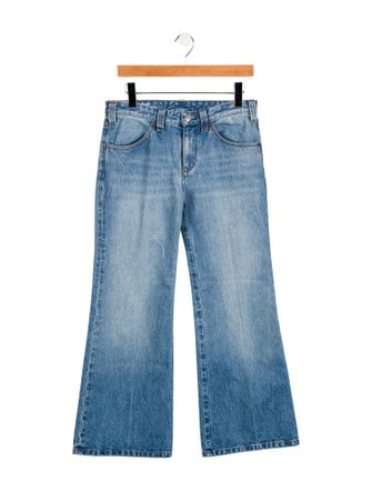 Victoria Beckham Mid-Rise Wide Leg Jeans