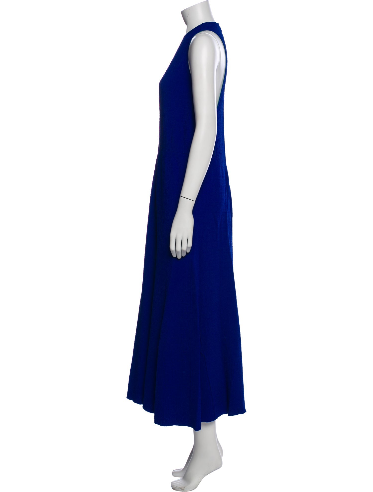 Victoria Beckham Crew Neck Midi Length Dress