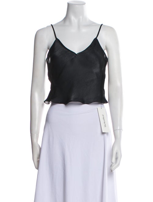 Victoria Beckham V-Neck Sleeveless Crop Top