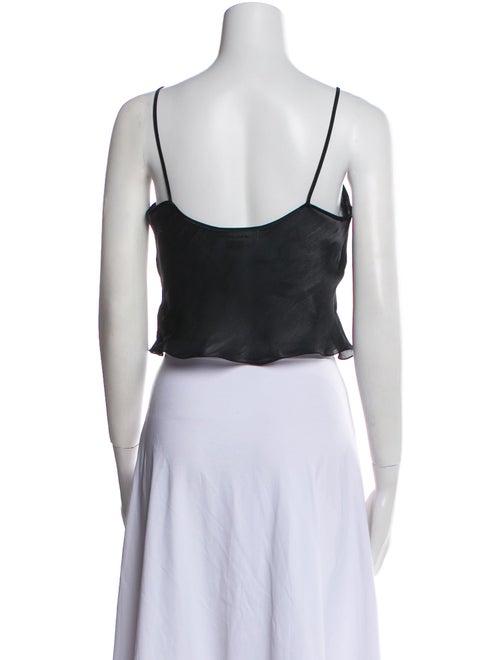 Victoria Beckham V-Neck Sleeveless Crop Top