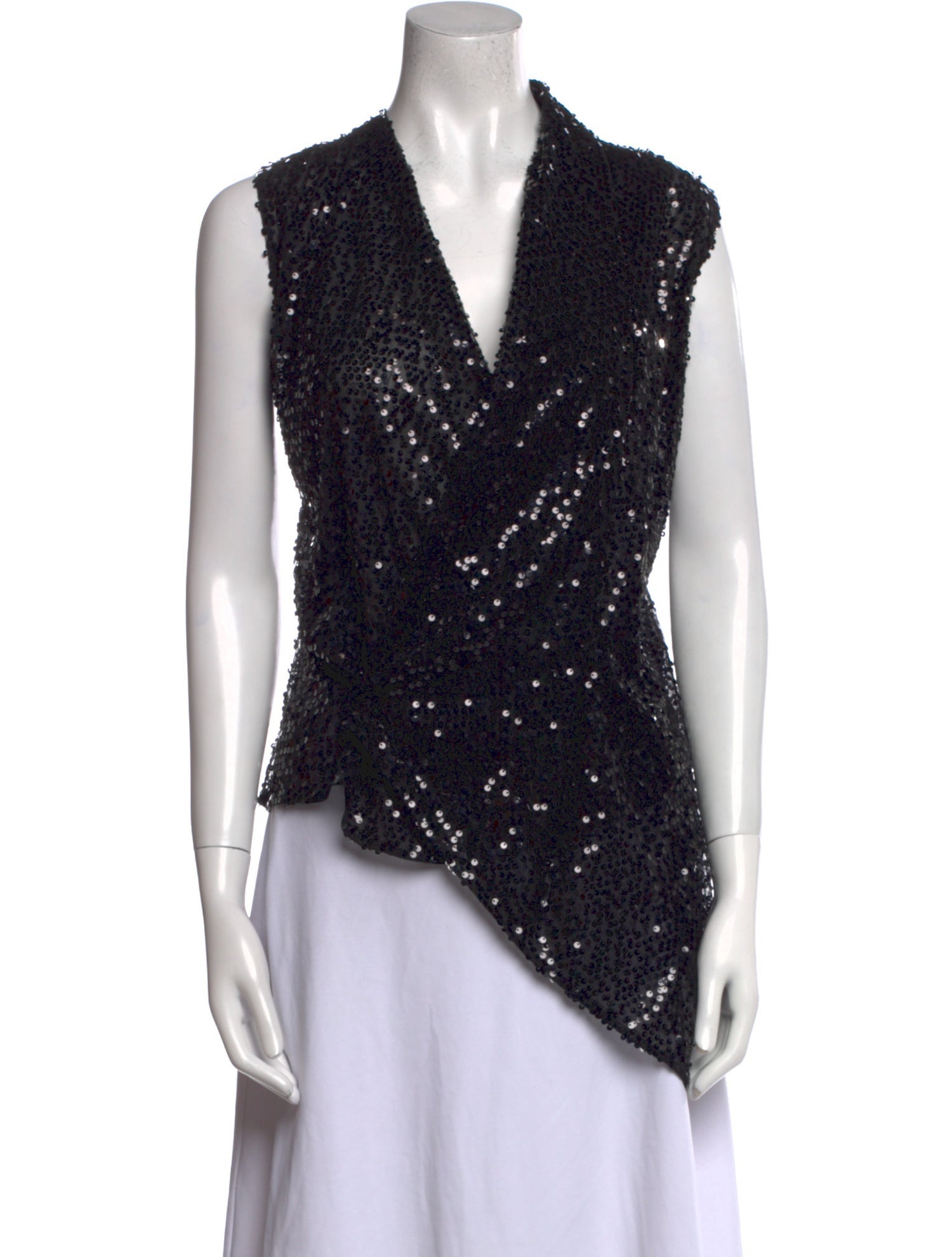 Victoria Beckham Patterned Cowl Neck Top