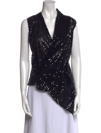 Victoria Beckham Patterned Cowl Neck Top