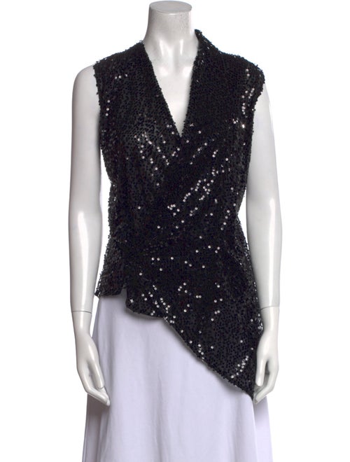 Victoria Beckham Patterned Cowl Neck Top