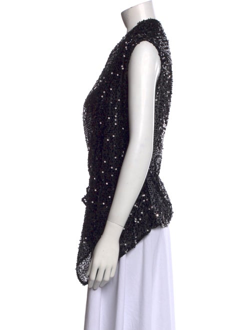 Victoria Beckham Patterned Cowl Neck Top