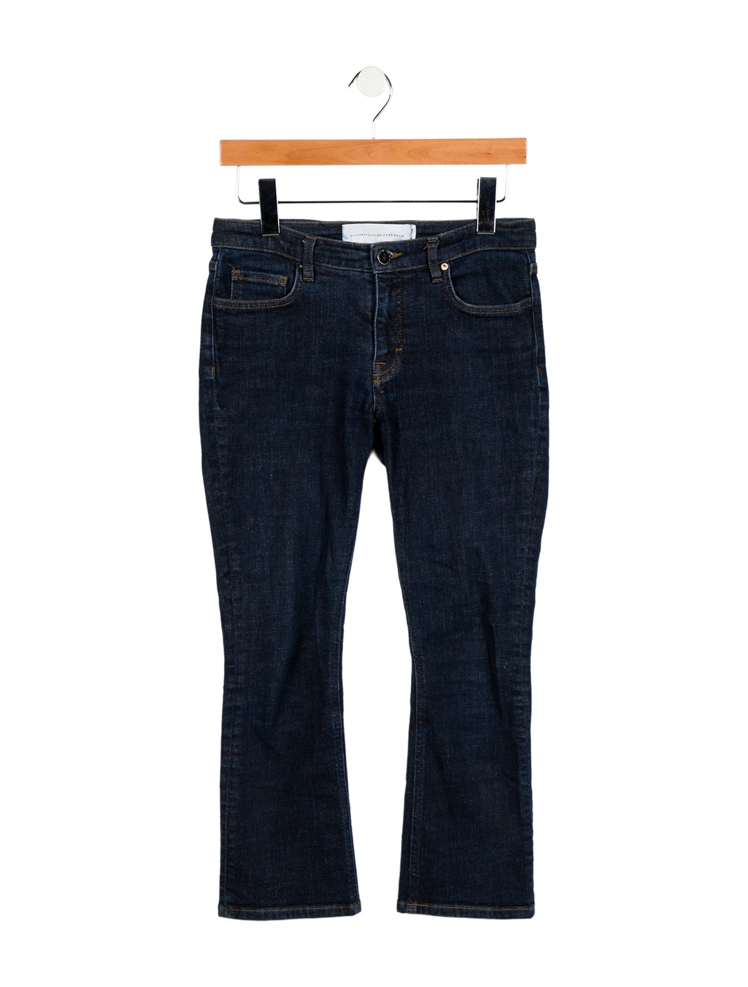 Victoria Beckham Mid-Rise Straight Leg Jeans