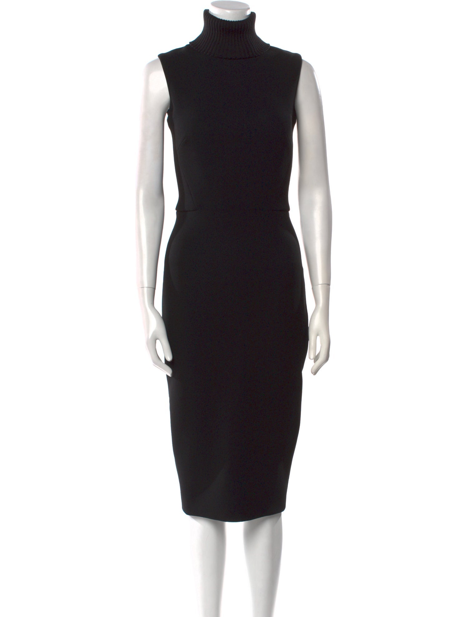Victoria Beckham Turtleneck Midi Length Dress
