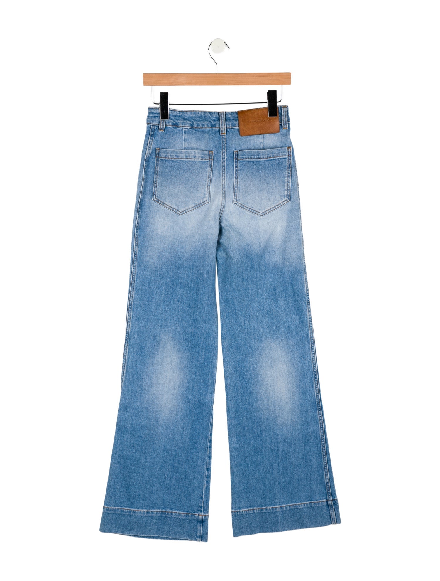 Victoria Beckham Mid-Rise Wide Leg Jeans