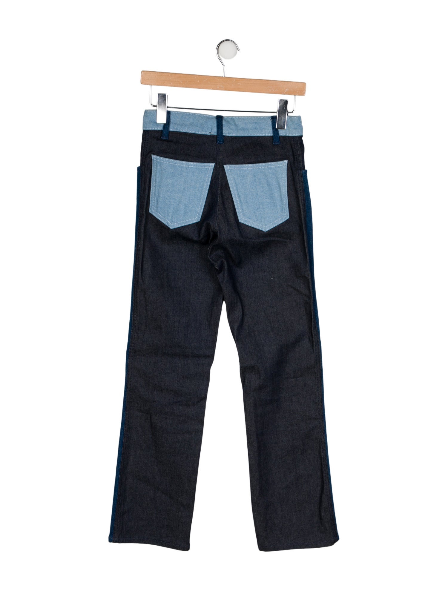 Victoria Beckham Mid-Rise Straight Leg Jeans