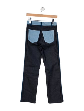 Victoria Beckham Mid-Rise Straight Leg Jeans