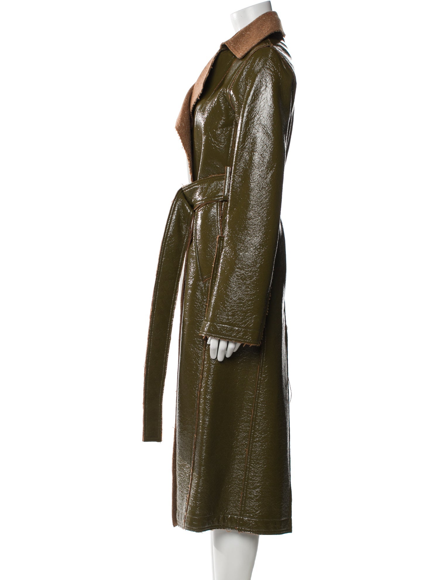 Victoria Beckham Colorblock Pattern Trench Coat