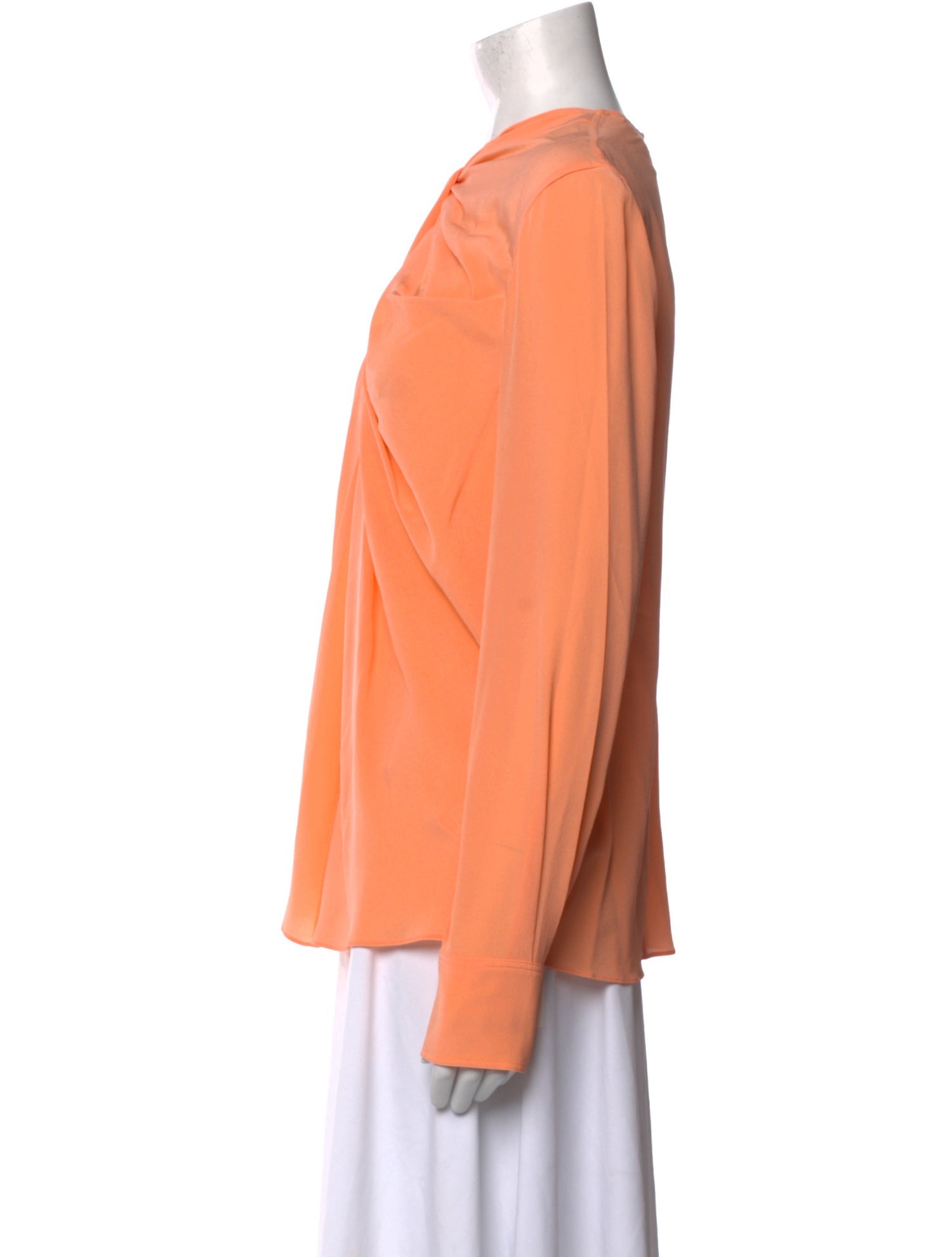 Victoria Beckham Silk Mock Neck Blouse