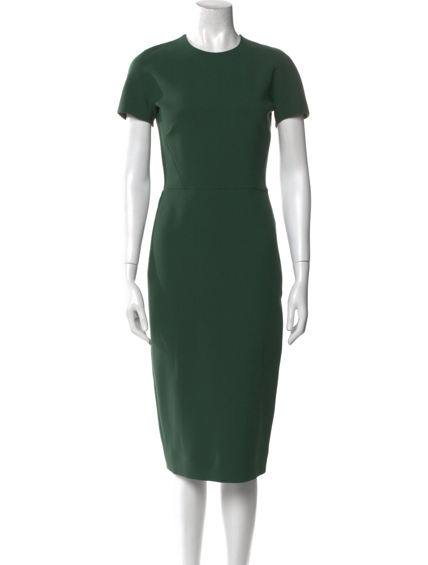 Victoria Beckham Crew Neck Midi Length Dress
