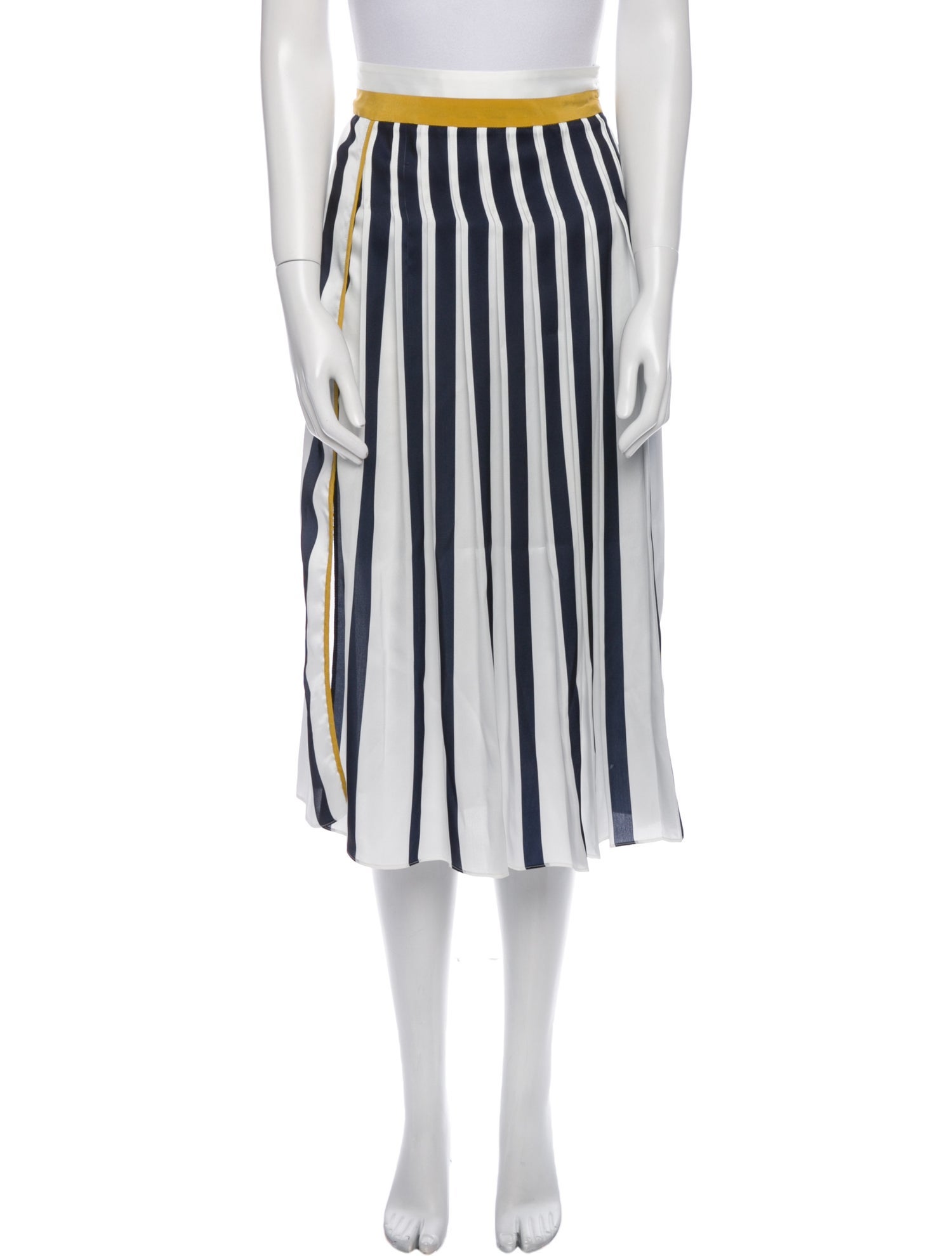 Victoria Victoria Beckham Striped Midi Length Skirt