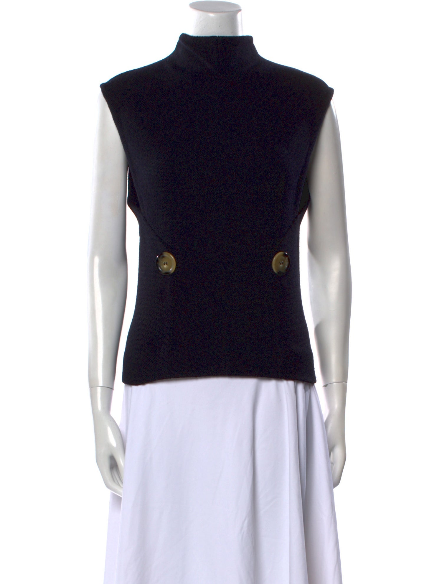 Victoria Beckham Wool Mock Neck Top