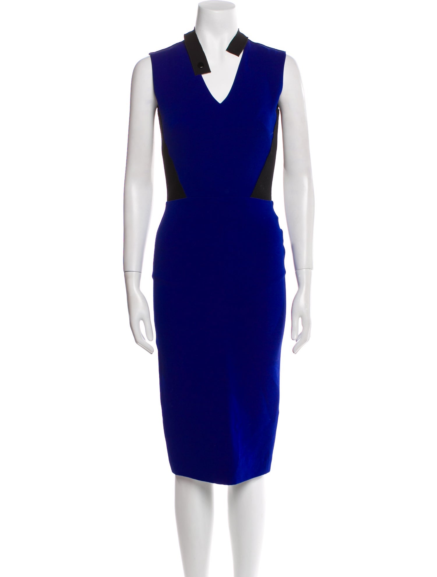 Victoria Beckham V-Neck Midi Length Dress