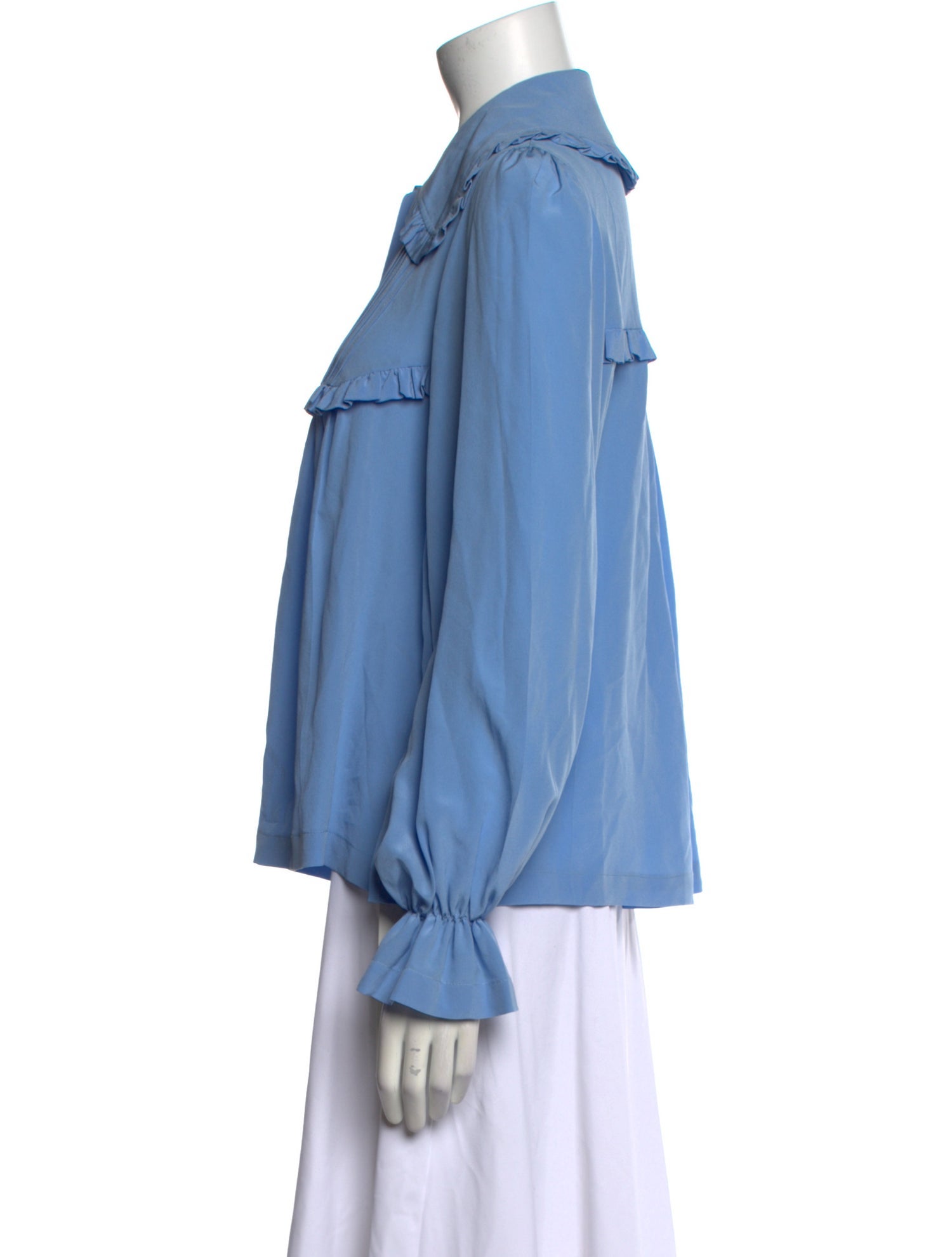 Victoria Beckham Silk Tie Neck Blouse