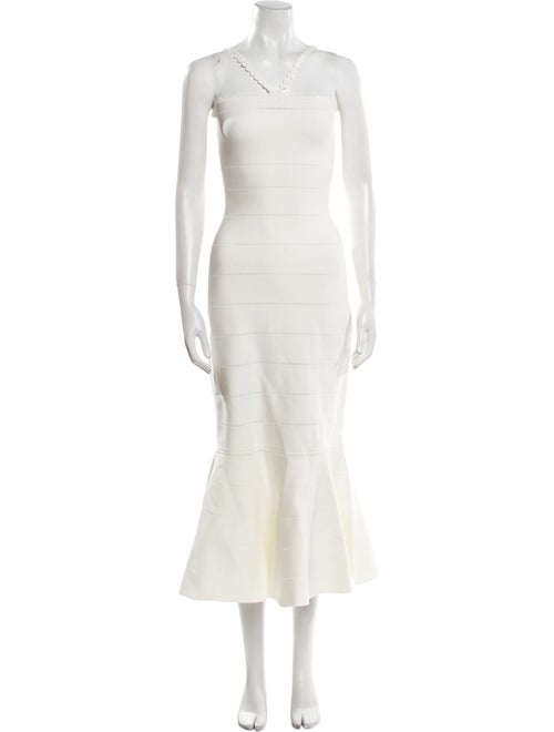 Victoria Beckham Square Neckline Midi Length Dress