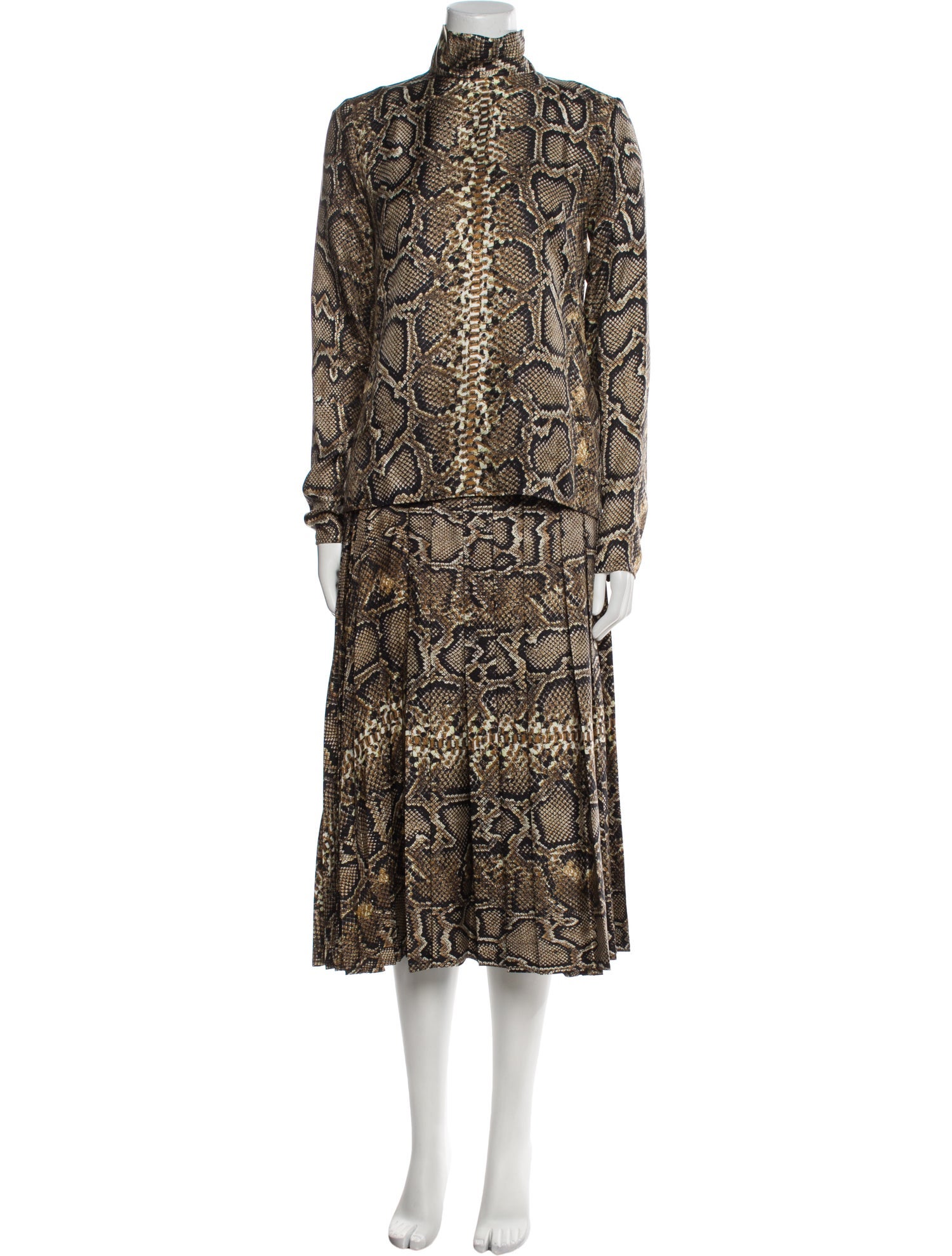 Victoria Beckham Silk Animal Print Set