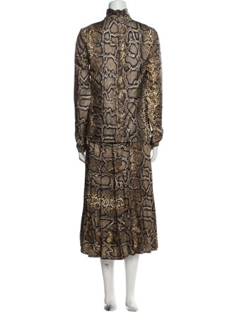Victoria Beckham Silk Animal Print Set