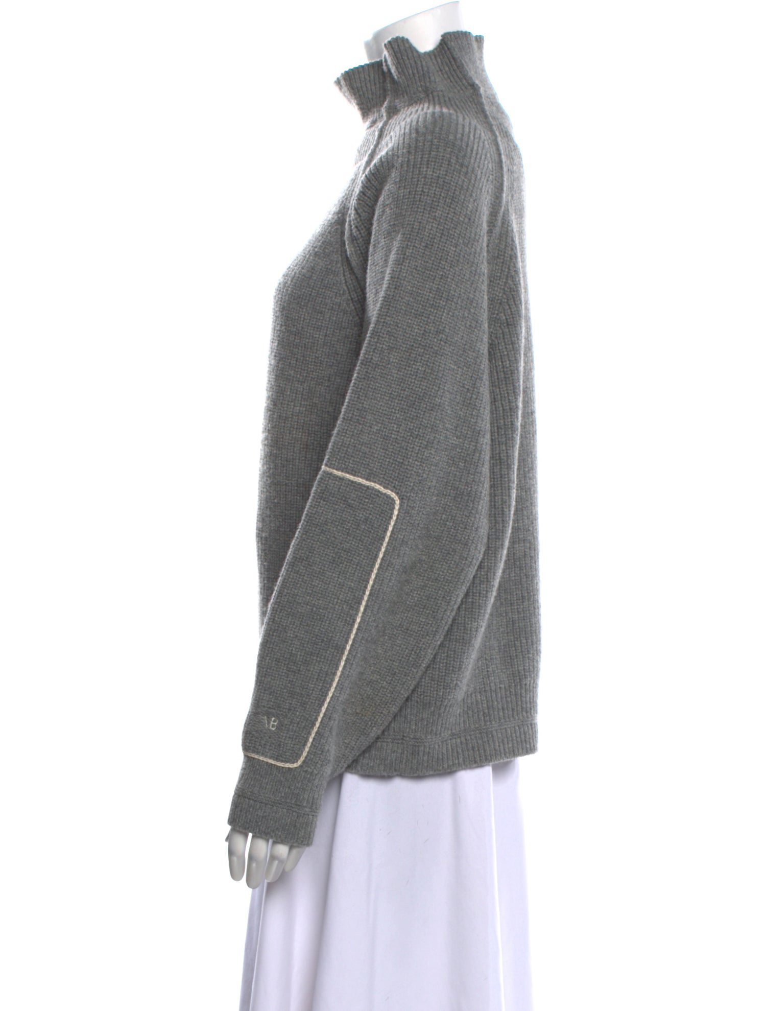 Victoria Beckham Lambswool Mock Neck Sweater