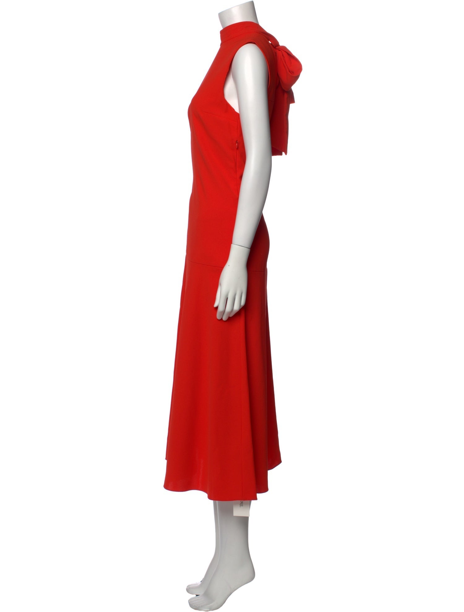 Victoria Beckham Mock Neck Long Dress