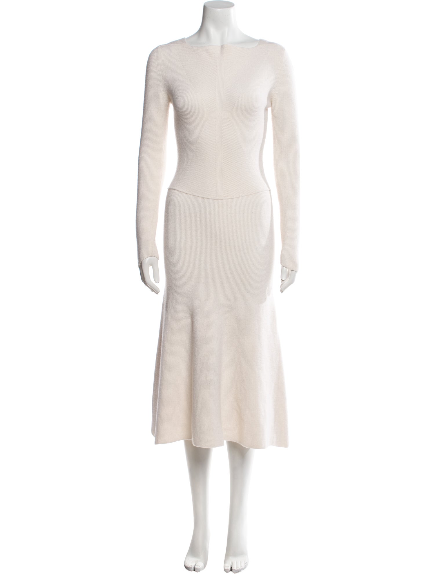 Victoria Beckham Wool Midi Length Dress