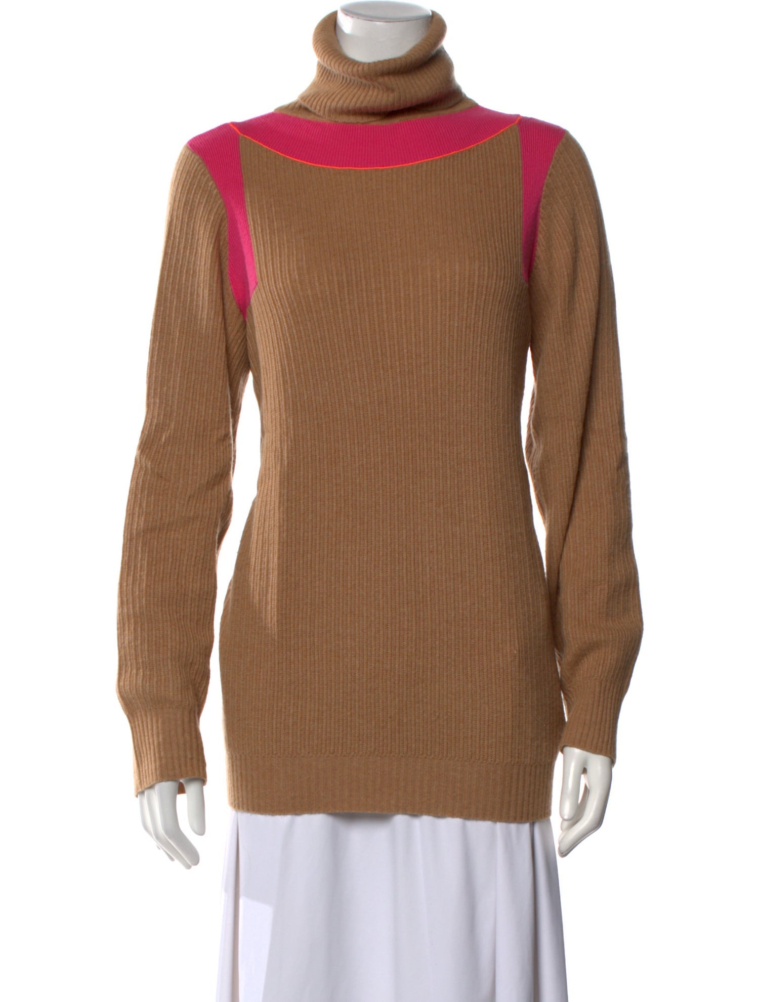Victoria Beckham Cashmere Colorblock Pattern Sweater