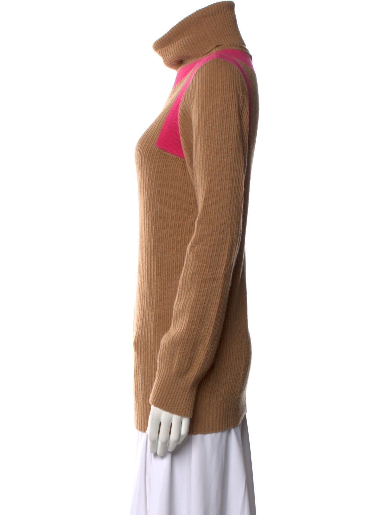 Victoria Beckham Cashmere Colorblock Pattern Sweater