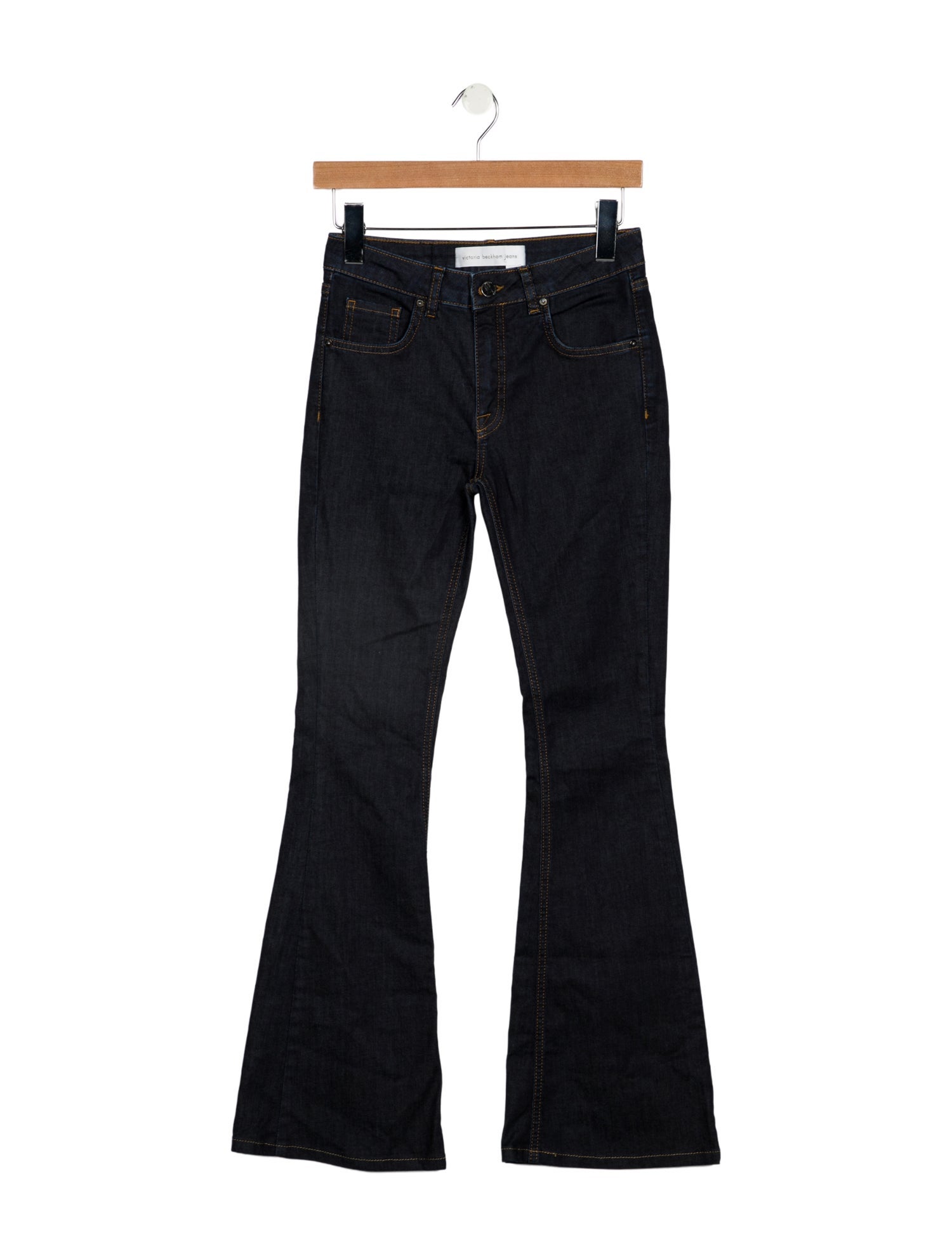 Victoria Beckham Mid-Rise Wide Leg Jeans