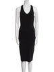 Victoria Beckham V-Neck Midi Length Dress