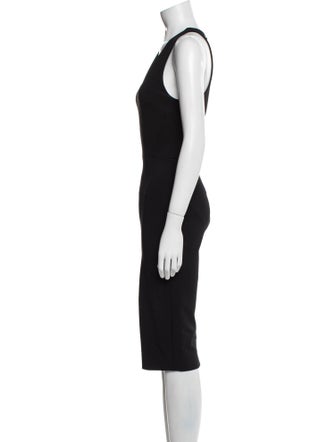 Victoria Beckham V-Neck Midi Length Dress