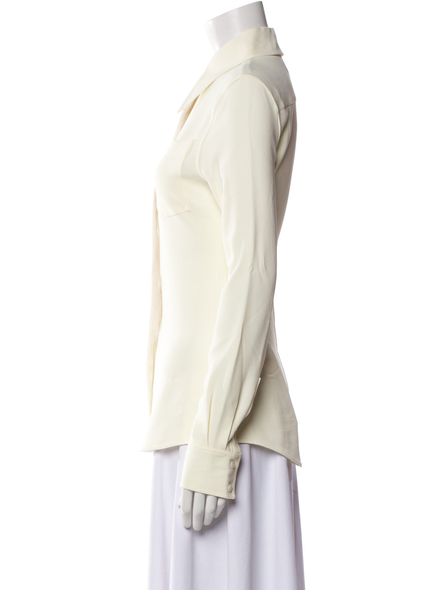 Victoria Beckham Long Sleeve Button-Up Top