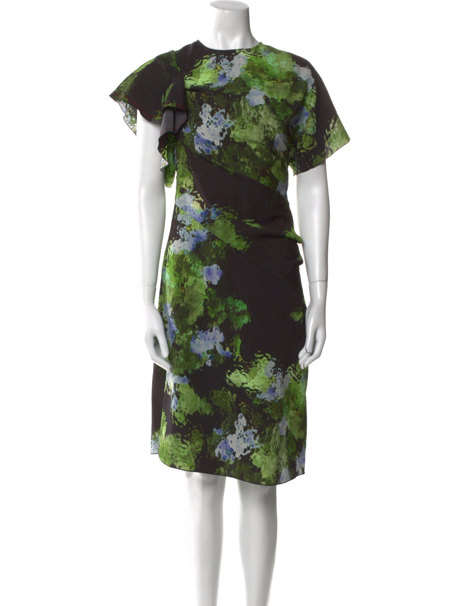 Victoria Beckham Floral Print Knee-Length Dress