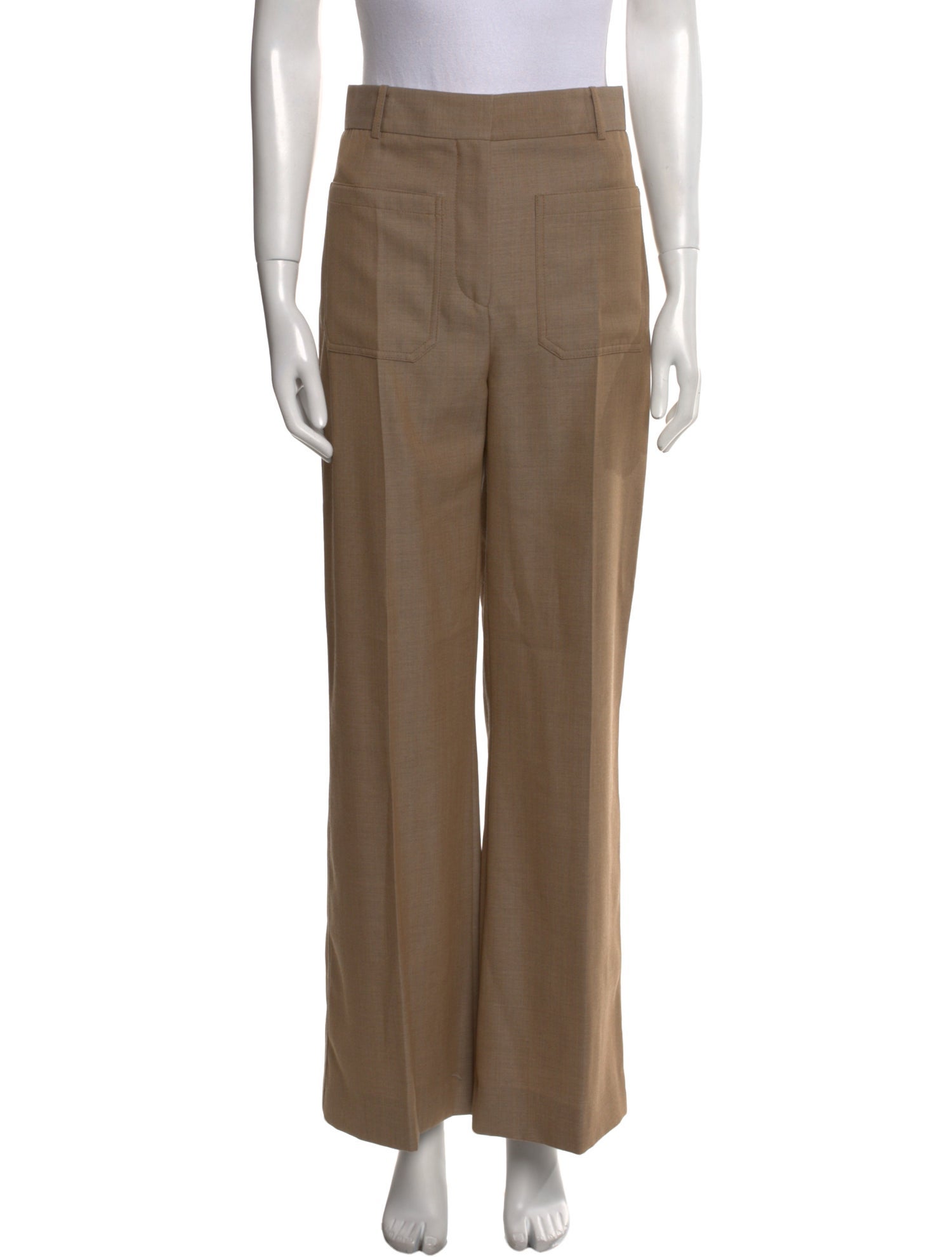 Victoria Beckham Virgin Wool Wide Leg Pants